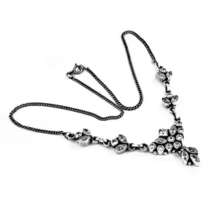 Collar de Plata 925 con Cuentas Florales y Circonita Cúbica para Mujer - Product Image 2