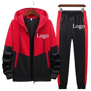 Venta al por mayor de diseño personalizado de moda con capucha conjunto de gimnasio de gran tamaño para hombre de algodón de moda Chándal conjunto de chándal - Product Image 1