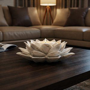 Trending Luxury <b>Candle</b> <b>Holders</b> <b>Marble</b> Lotus Design Wholesale Supplier for Retailers Less MOQ Units Certified Verified Supplier - Product Image 4