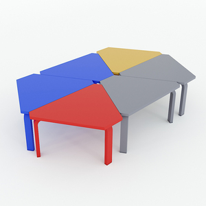 Moderno Módulo de Mesa de 6 Piezas en Forma de Mini Trapezoide para Sentarse en el Suelo - Product Image 1