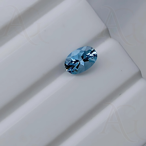 Aigue-marine bleue de laboratoire Santa Maria ovale coupé 2x4MM à 20x30 MM pierre synthétique au prix d'usine pour la fabrication de bijoux - Product Image 1