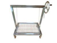 Grill argentin de 810 mm avec 1 grille de cuisson amovible en acier inoxydable