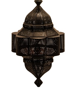 Vente en gros de lanterne en fer marocaine en métal doré vintage pour la décoration de la maison et du jardin pour Noël en plein air - Product Image 5