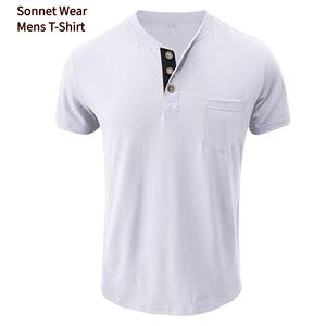 T-shirts pour hommes personnalisés High Street Short Sleeve avec batton - Product Image 6