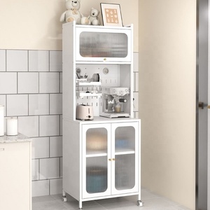 Armoire de <span class=keywords><strong>cuisine</strong></span> mobile en métal, <span class=keywords><strong>meuble</strong></span> de rangement moderne sur roulettes pour la maison - Product Image 1