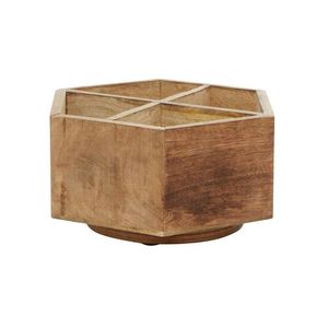 Caddy de service en bois de manguier de qualité supérieure organisateur de cuisine décoratif stockage vaisselle couverts utilisation de bureau-OEM Design - Product Image 4