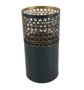 Nouveau décoratif fer métal votif or et vert couleur cylindre votif et bougeoir fait à la main personnalisé - Product Image 2