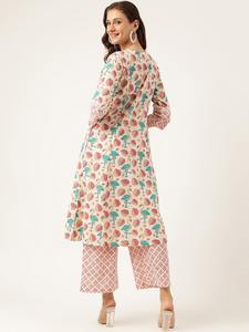 Pantalones Kurta suaves con estampado de algodón 100% étnico indio de Flamenco de talla grande para mujer XS 7XL con bolsillos laterales para fiesta, venta al por mayor de India - Product Image 2