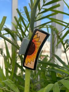 Pinzas para el pelo de cuero labrado a mano de alta calidad, accesorios para el cabello occidentales, venta al por mayor, pinzas para el pelo de cuero de vaca genuino Floral de lujo - Product Image 4