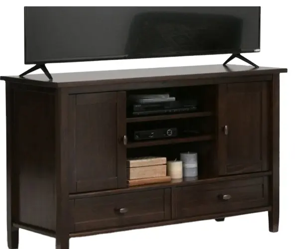 Media Console .TV stand has plenty of storage and space .two-sided storage cabinets