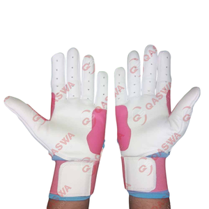Gants de frappeur en cuir de couleur unique Gants de frappeur extensibles à longue manchette pour joueurs professionnels - Product Image 5