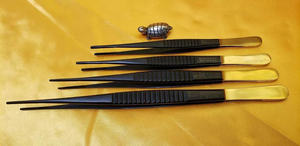 Ensemble de 4 pinces vasculaires atraumatiques DeBakey 6-9,5 pouces, revêtement noir, manuel, certifié CE, instruments chirurgicaux - Product Image 4