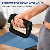 Haltères de boxe personnalisés en PVC avec poignée en D, équipement d'entraînement de musculation, poignée antidérapante, poids de fitness pour les exercices