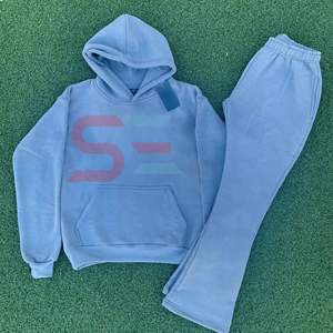 Custom Unisex Printing Men <b>Flared</b> Sweatpants and Hoodie Women Set Two Pieces Rhinestone Sweatsuit French Terry Tracksuit - Product Image 6