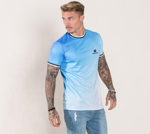 T-shirts décontractés pour hommes en coton 100% de haute qualité 2025, à col rond, tricotés, avec logo personnalisé, séchage rapide et respirants - Product Image 4