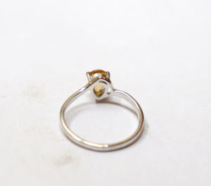 Bague de mariage en pierre précieuse citrine naturelle en argent sterling 925 plaqué or belle main Designer mode Unique bijoux asiatique - Product Image 4