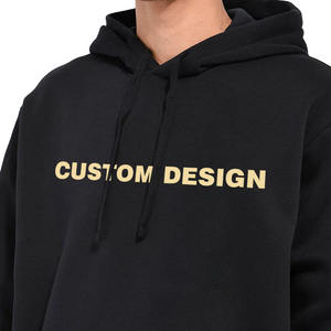 Sweat à capuche surdimensionné en coton et molleton pour hommes, teint en plaine, brodé avec logo personnalisé OEM, pour l'image de marque et la production en vrac - Product Image 3