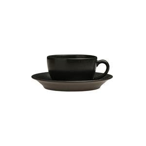 207cc Seasons Minimalist Porcelain Black <b>Tea</b> <b>Cup</b> <b>Set</b> with Saucer 2-Person 04ALM001518 <b>Set</b> - Product Image 1
