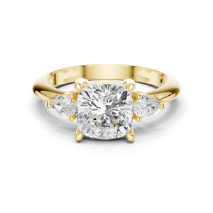 Anillo de zafiro 14K Diseño único de Halo - Product Image 4