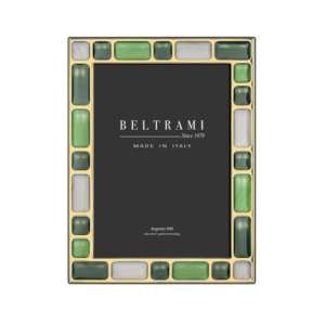 Cadre photo rectangulaire Beltrami fait main, élégant, en bois plaqué argent, 9x12, fabriqué en Italie - Product Image 1