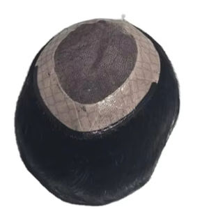 Toupet en cheveux humains Remy indiens de style Yaki Taz Hair BD, trame unique pour système capillaire pour hommes en dentelle - Product Image 6