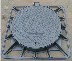 EN124 Heavy-duty circular anti-theft electric power ductile cast iron manhole covers for municipal roads