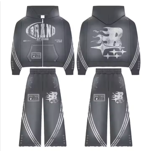 Sun Faded Sudaderas con capucha desgastadas Ropa de invierno personalizada 100% French Terry Vintage Sudaderas con capucha de gran tamaño para hombres Sudadera con capucha con estampado de pantalla - Product Image 3