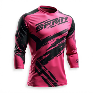 Maillots de motocross sur mesure % Polyester Tissu respirant unisexe Conçu pour les vêtements de course automobile de moto - Product Image 3