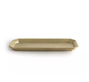 Plateau décoratif en aluminium de forme rectangulaire Plateau de service au design luxueux pour la maison, l'hôtel et les ustensiles de cuisine. - Product Image 1