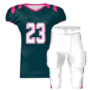 Ensemble de maillots d'université pour adultes à sublimation personnalisée, logo personnalisé, nom de l'équipe, kits d'entraînement de football américain respirant, pantalons imprimés - Product Image 2