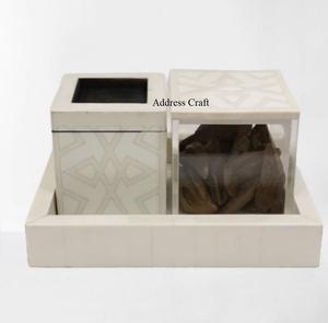 Usine prix de gros Bakhoor ensemble de brûleurs boîte acrylique plateau en résine résine Oud boîte décorative Bakhoor ensemble et Mubkhar au meilleur prix - Product Image 2