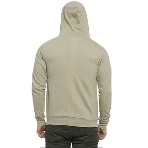 Nueva Sudadera con Capucha Doble Gruesa con Cierre Verde Oliva Estilo Urbano Otoñal, Manga Larga, Estilo Vintage, Corte Regular, Bordada para Hombre - Product Image 6