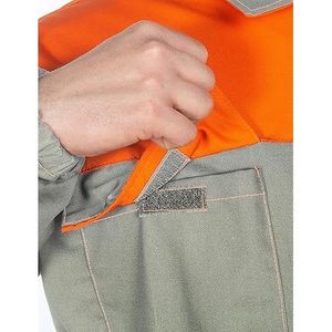 Overol de Trabajo Unisex Cómodo y Profesional CBF Balducci Group, Multibolsillos, Gris/Naranja, Mono Industrial Resistente - Product Image 5