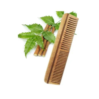 Peigne personnalisé en bois de neem ayurveda vente en gros, peigne en bois de marque privée, peigne à cheveux en bois pour l'exportation