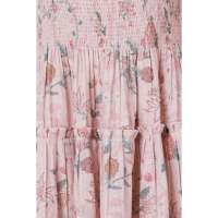 Robe mini décontractée et respirante à col carré, coupe ajustée trapèze, sans manches, à volants floraux, 100 % coton, taille élastique, idéale pour les fêtes – Forte demande