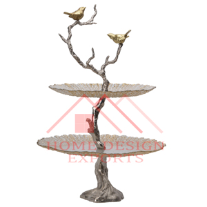 Soporte de pastel de Metal de aluminio fundido Venta caliente Soporte de pastel de Metal de decoración de cumpleaños y boda para el hogar de lujo - Product Image 1