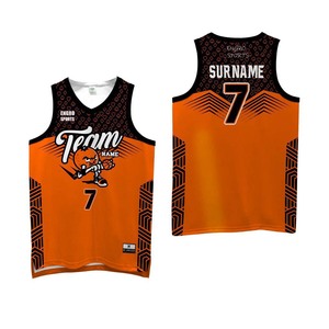 Fabricant Engro vêtements de sport uniformes industrie Conception personnalisée Impression par sublimation Short en jersey de basket-ball Uniforme réversible - Product Image 6