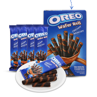 Rouleaux de gaufrettes croustillantes de type Oreo en gros avec garniture à la crème vanillée, emballage en boîte de haute qualité, caractéristique du glucose