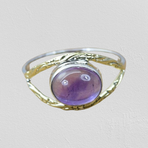 Anillo de amatista Piedra preciosa 925 Plata de ley sólida Clásico Mejor diseño Hecho a mano 925 Plata estampada Joyería de plata de moda - Product Image 1