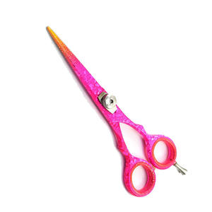 Ciseaux de coiffure pour barbier avec repose-doigts amovible et vis, en acier inoxydable allemand de qualité supérieure, revêtement papier - Product Image 2