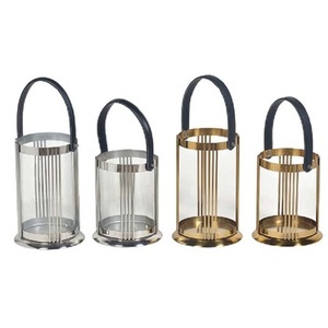 Único estilo de linterna diferente Metal vela linterna hogar balcón decoración vela tarros Conjunto de 4 lámparas colgantes de Metal - Product Image 1