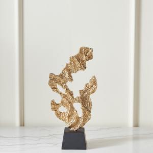 Sculpture en métal de qualité supérieure Design abstrait élégant Superbe pièce de déclaration pour élever la décoration intérieure moderne - Product Image 4