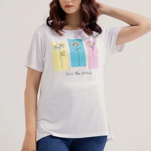 เสื้อยืดผู้หญิงพิมพ์ลายสำหรับใส่วิ่งเล่นกีฬาวิ่งลำลองฤดูร้อน - Product Image 1