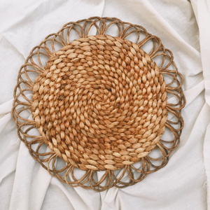 Natural de jacinto de agua manteles de mesa precio barato hecho a mano en forma de flor mantel Eco amigable de Vietnam - Product Image 1