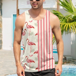 New 2025 Top Quality Custom Logo Men's Gym Tank Top Plus Size Casual Streetwear for <b>Athletic</b> Training Quick Dry Workout Top - Product Image 2