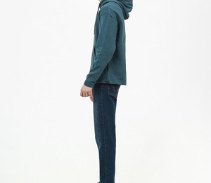 Sweat-shirt à capuche surdimensionné en éponge française avec logo personnalisé pour hommes, épais et lourd 500 460 400 Gsm, technique de broderie d'hiver à épaules tombantes - Product Image 2