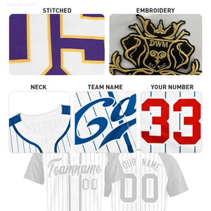 Camiseta de Béisbol Personalizable de Alta Calidad al por Mayor, Chaquetas de Béisbol con Rayas de Zebra para Pedidos de Equipo - Product Image 6