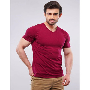 เสื้อยืดผู้ชายระดับไฮเอนด์ทรงสลิมฟิตเสื้อยืดผ้าฝ้ายผสมสีพื้นออกแบบโลโก้ตามสั่ง - Product Image 5