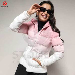2024 Customized Women's <b>Thick</b> Windproof Puffer Jacket High Quality Cotton-Filled Stand <b>Coat</b> Dyed Fabric for <b>Winter</b> Wholesale - Product Image 4