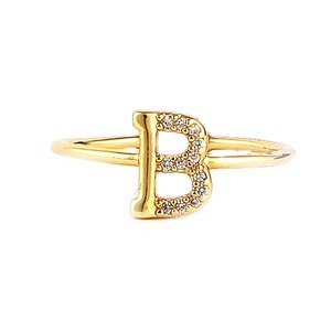 Anillo de Dedo con Letras del Alfabeto para Mujer - Dorado - Dorado - Product Image 2